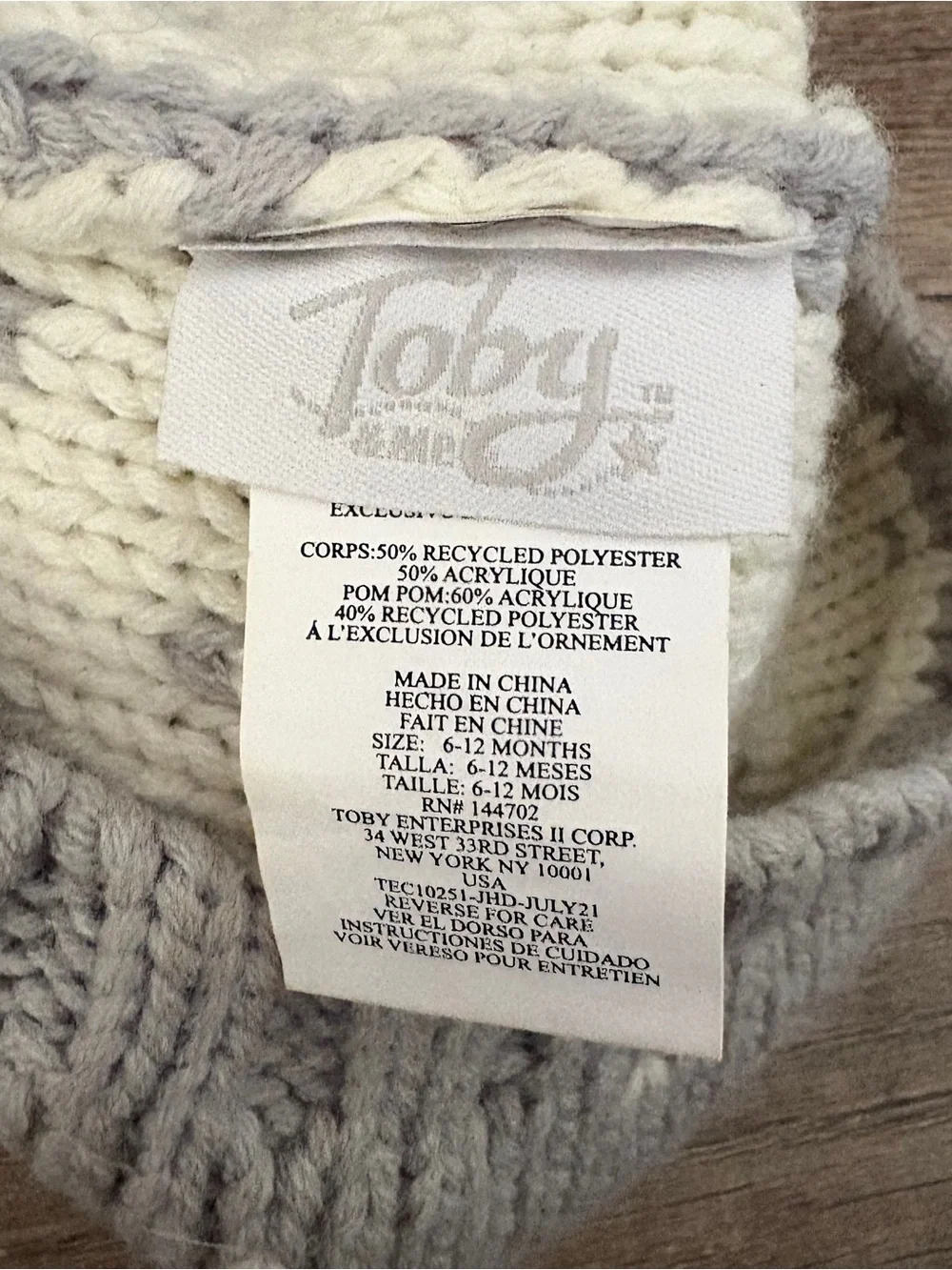 Tony & Me soft knit